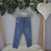 Girls Sequin Heart Denim Jeans